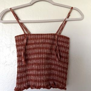 Ruffled Crop Top with Ribbons